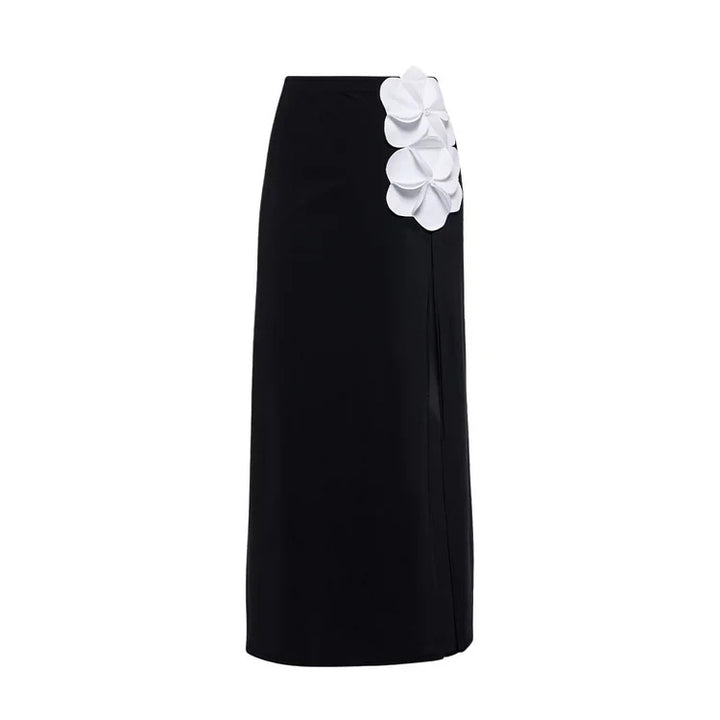 Damen Schwimmanzug mit floralem Oberteil und eleganter Maxi-Rock Drune