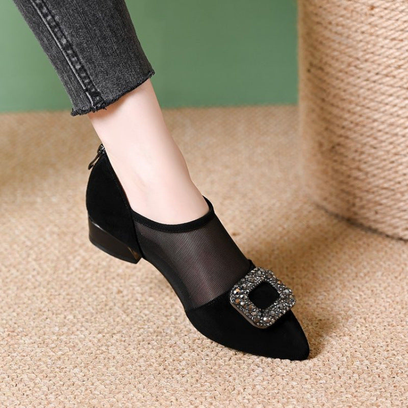 Damen Elegante Slingback Ballerinas mit Glitzer-Detail Drune