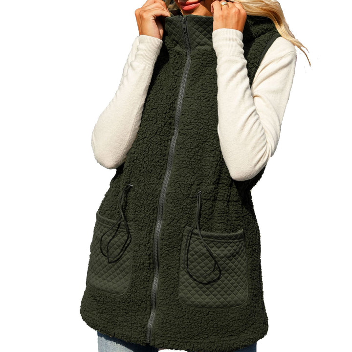 Damen Fleece-Weste mit hohem Kragen und praktischen Taschen Drune