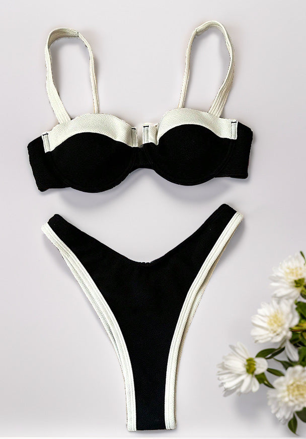 Damen Bikini mit gepolstertem Oberteil und verstellbaren Trägern Drune