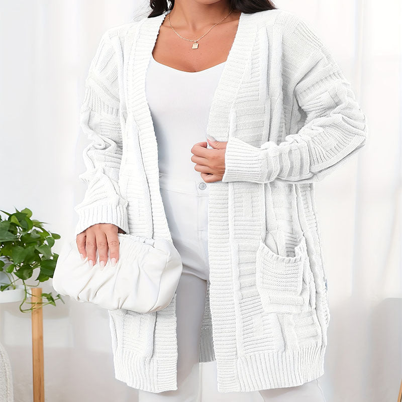 Damen Strickjacke mit strukturiertem Muster und praktischen Taschen Drune