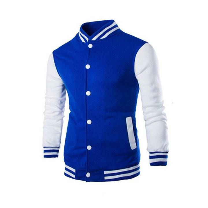 Herren nan klassische Collegejacke im Baseballstil mit kontrastärmeln und Rippbündchen Drune