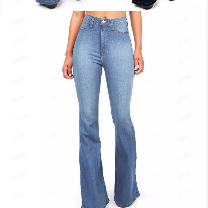 Damen nan Jeans mit hohem Bund und leichtem Schlag Drune