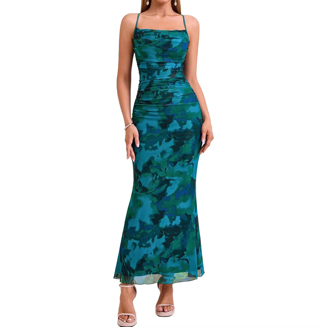 Damen Eingehülltes Abendkleid mit trägerlosem Design und Raffungen Drune