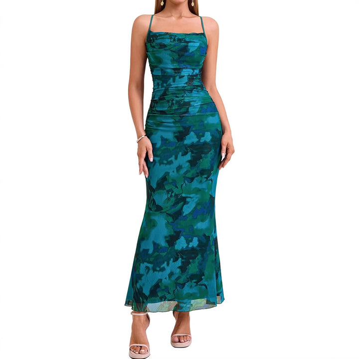 Damen Eingehülltes Abendkleid mit trägerlosem Design und Raffungen Drune