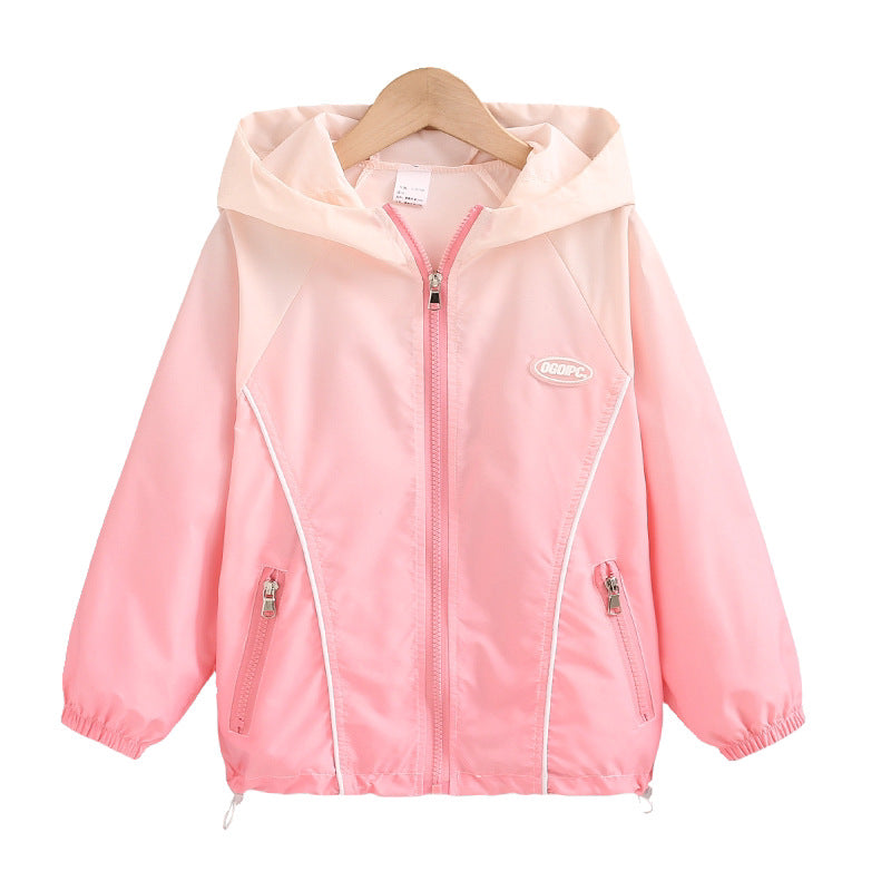Damen nan leichte Übergangsjacke mit Kapuze elastischen Bündchen und Reißverschlusstaschen Drune