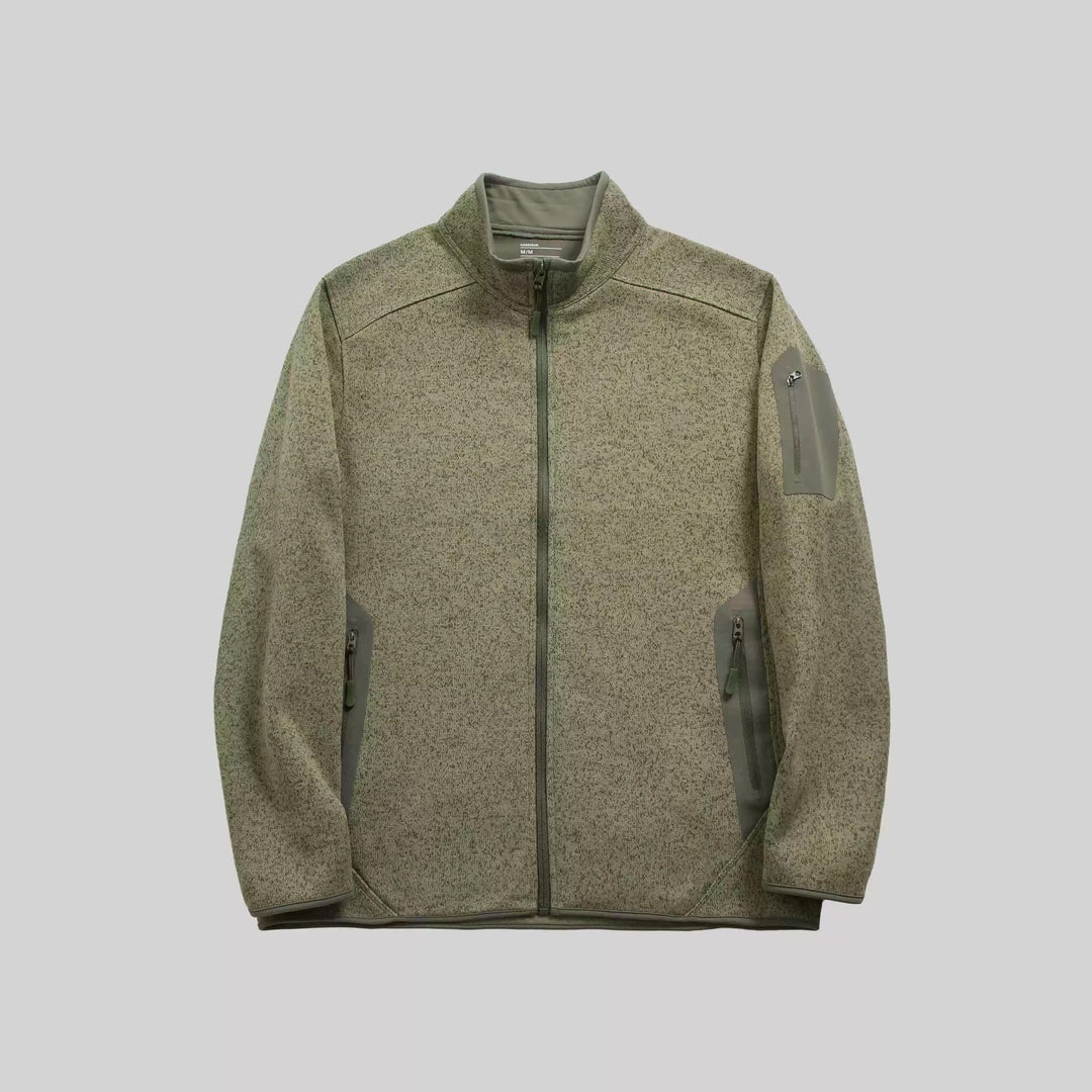 Damen Fleecejacke mit seitlichen Reißverschlusstaschen und hohem Kragen Drune