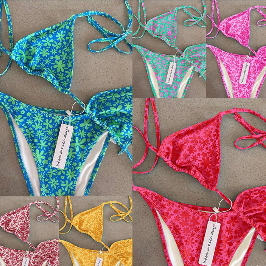 Damen Triangel-Bikini mit punktemuster Drune
