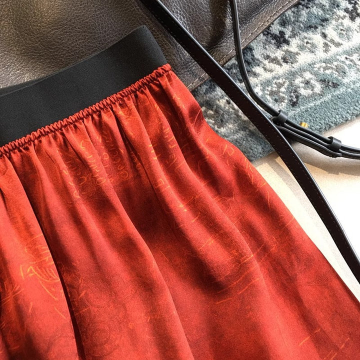 Damen Eleganter Midirock mit schwingendem Saum Drune