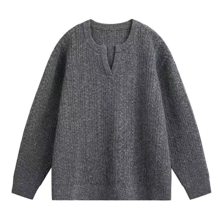 Herren Grobstrickpullover mit V-Ausschnitt Drune
