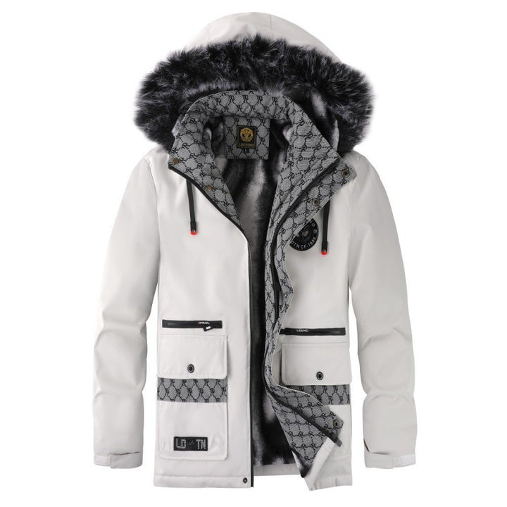 Herren Funktionsjacke mit Kunstfellkragen Drune