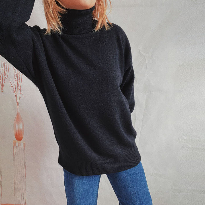 Drune | Einfarbiger Warmer Strickpullover Für Alltag