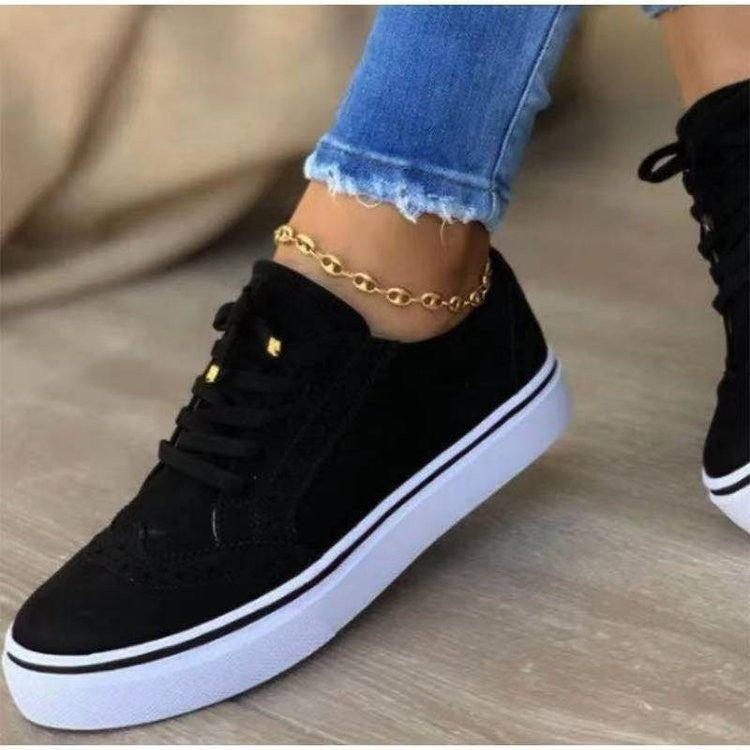 Damen Komfortable Sneaker mit modischem Broguedesign Drune