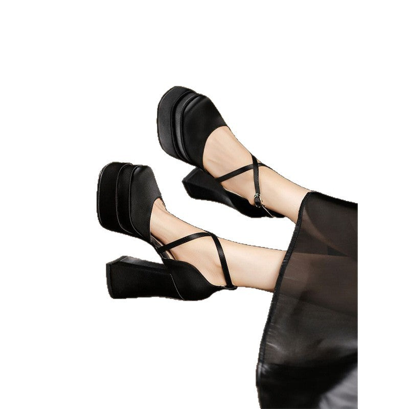 Damen High Heel Plattform Pumps Drune
