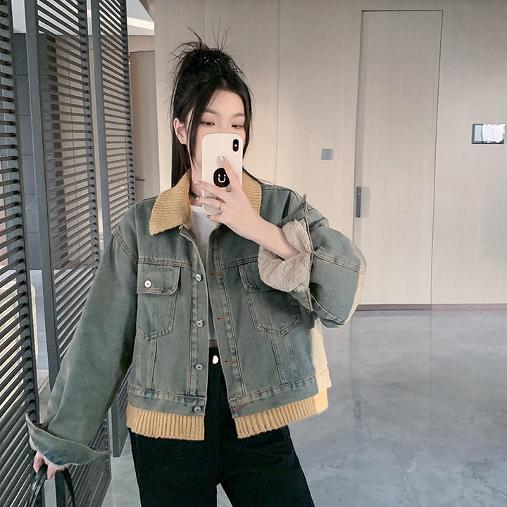 Damen Cargojacke mit kuscheligem Kragen Drune