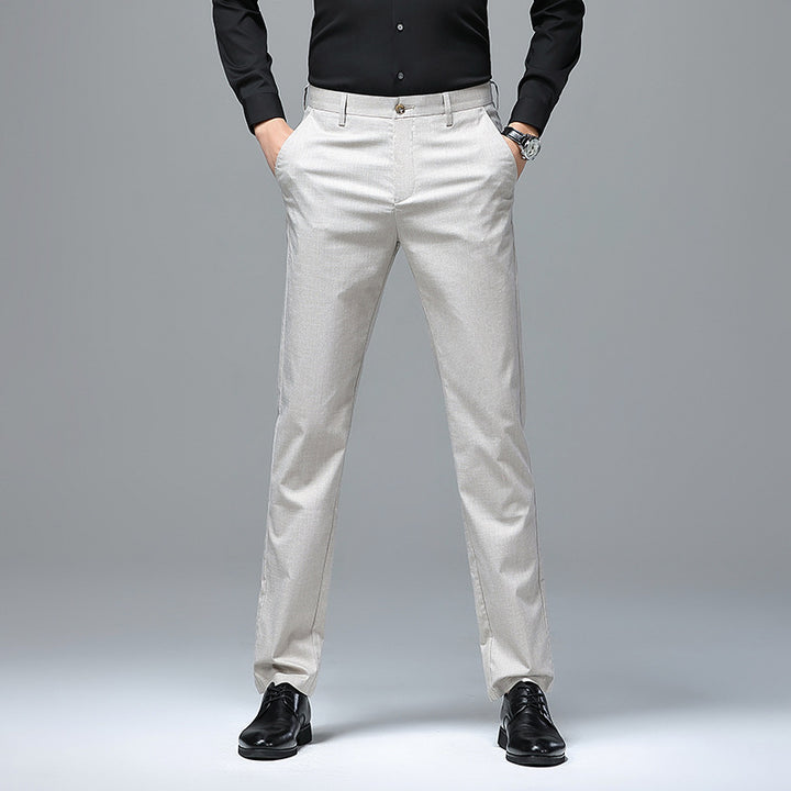 Herren Schmale Chino-Businesshose mit Bügelfalte und leichtem Stretch Drune