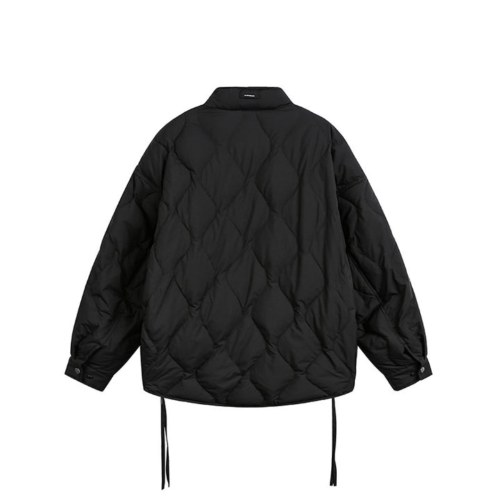 Herren Kurze gesteppte Oversize-Isolationsjacke mit Rautensteppung Drune