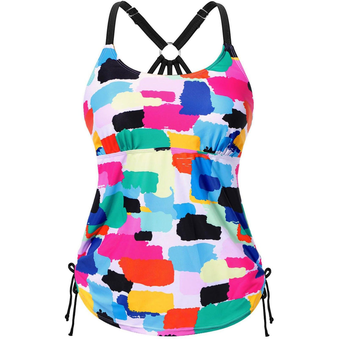Damen Tankini mit floraler Musterung und verstellbaren Trägern Drune