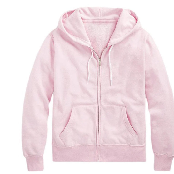 Damen nan lässige Zip-Hoodie-Jacke im Boxy-Cut mit überschnittener Schulter, verdecktem Tunnelzug und großen Kängurutaschen Drune