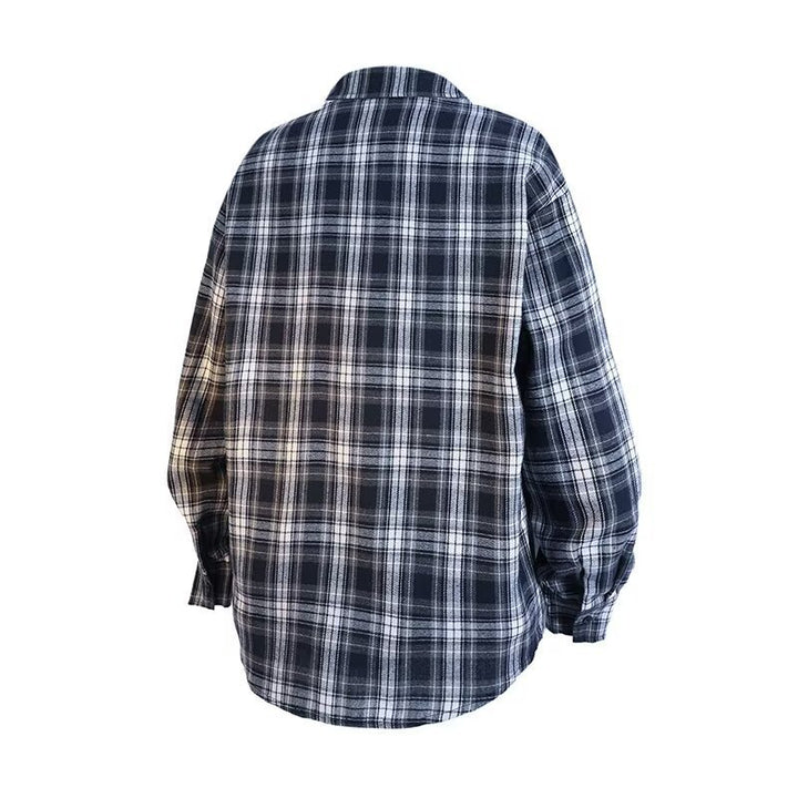 Damen Oversized Karohemd Drune