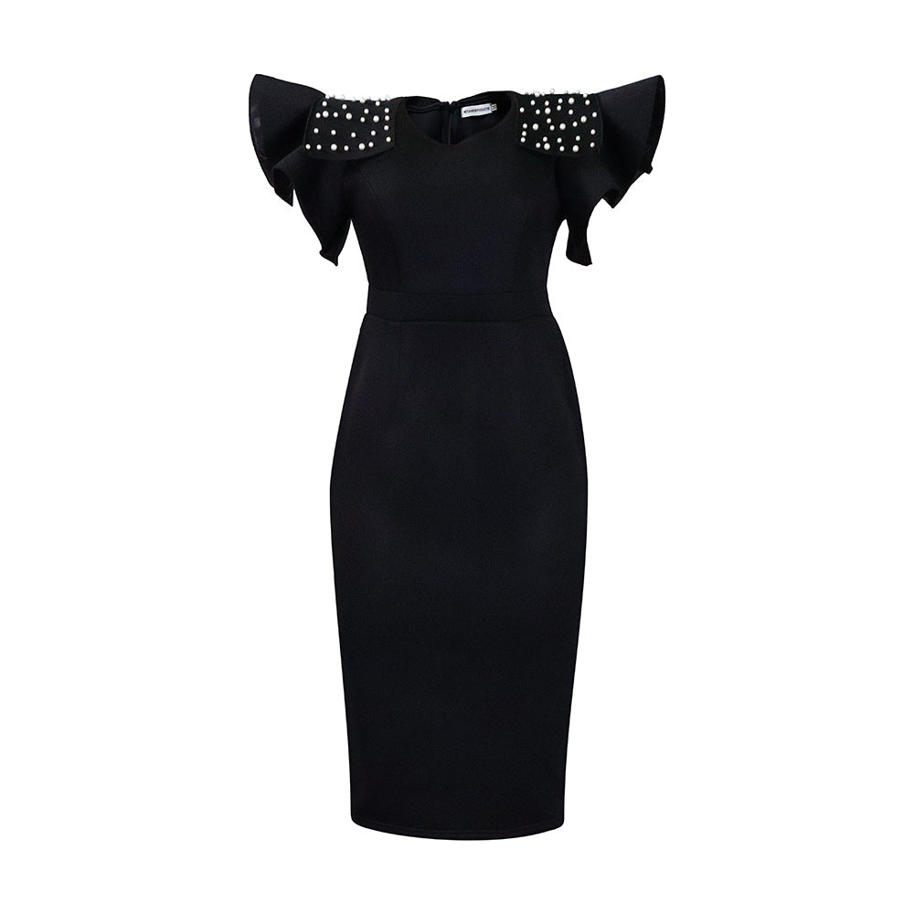 Damen Abendkleid mit strukturierten Rüschendetails Drune
