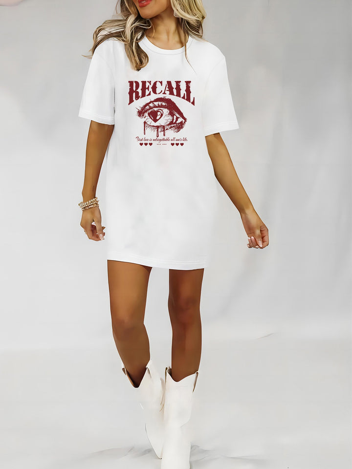 Damen Oversized T-Shirt mit inspirierendem Schriftzug und auffälligem Grafikdesign Drune