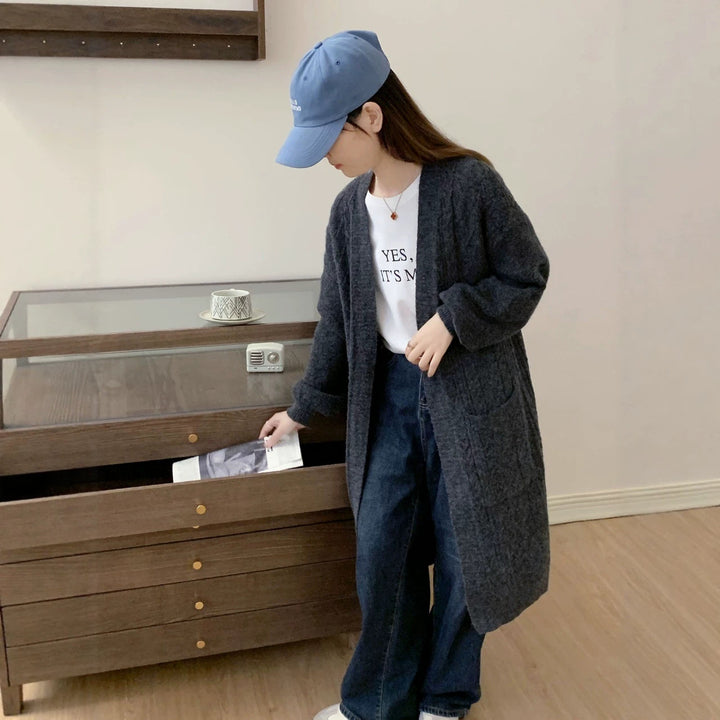 Damen Oversized Strickjacke Drune
