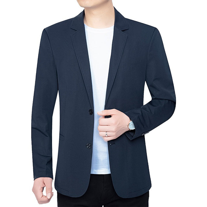 Herren Blazer schlanker Schnitt Business-Casual mit atmungsaktivem Meshfutter und Stretch Drune