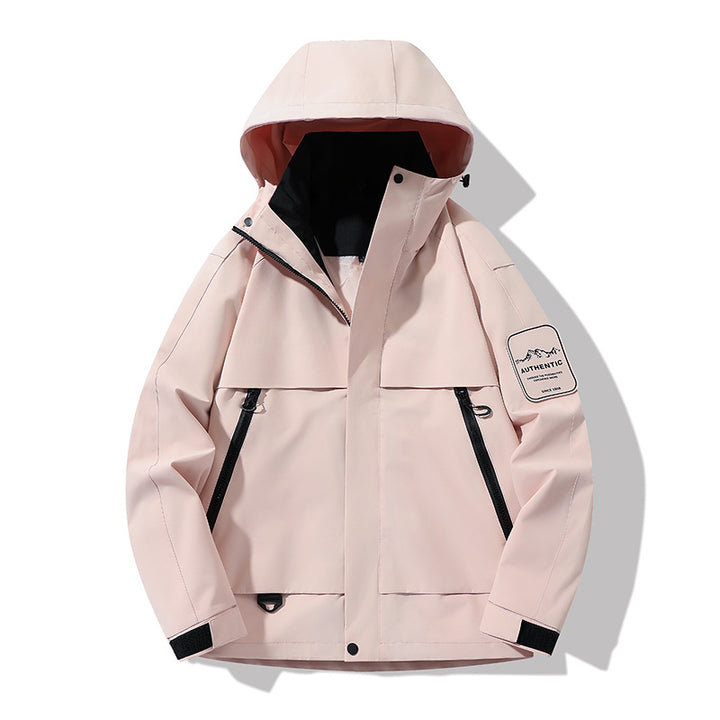 Herren multifunktionale Wasserfeste Softshell-Regenjacke mit abnehmbarer Fleece-Innenjacke Drune