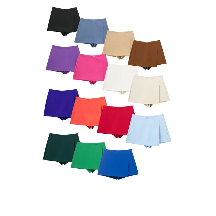Damen sportliche Shorts mit elegantem Layering-Design Drune