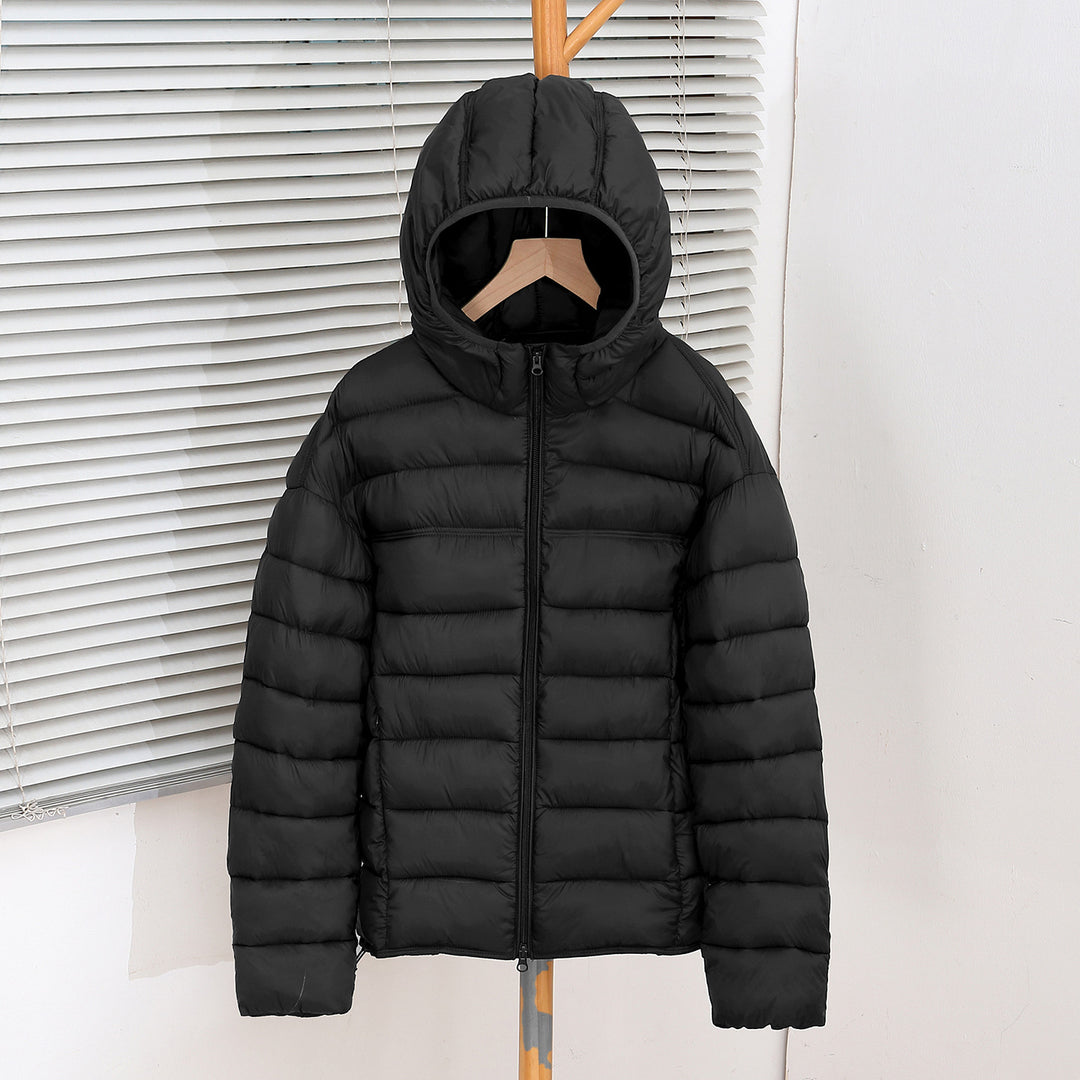Damen nan ultraleichte Steppkurzjacke mit Thermo-Isolierung, ergonomischer Kapuze und packbarem Design Drune