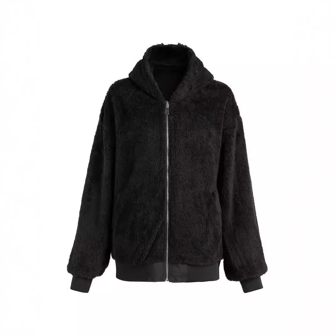 Damen Kuschelige Fleece-Jacke Drune