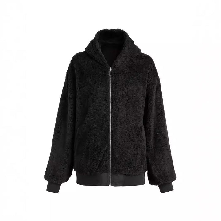 Damen Kuschelige Fleece-Jacke Drune