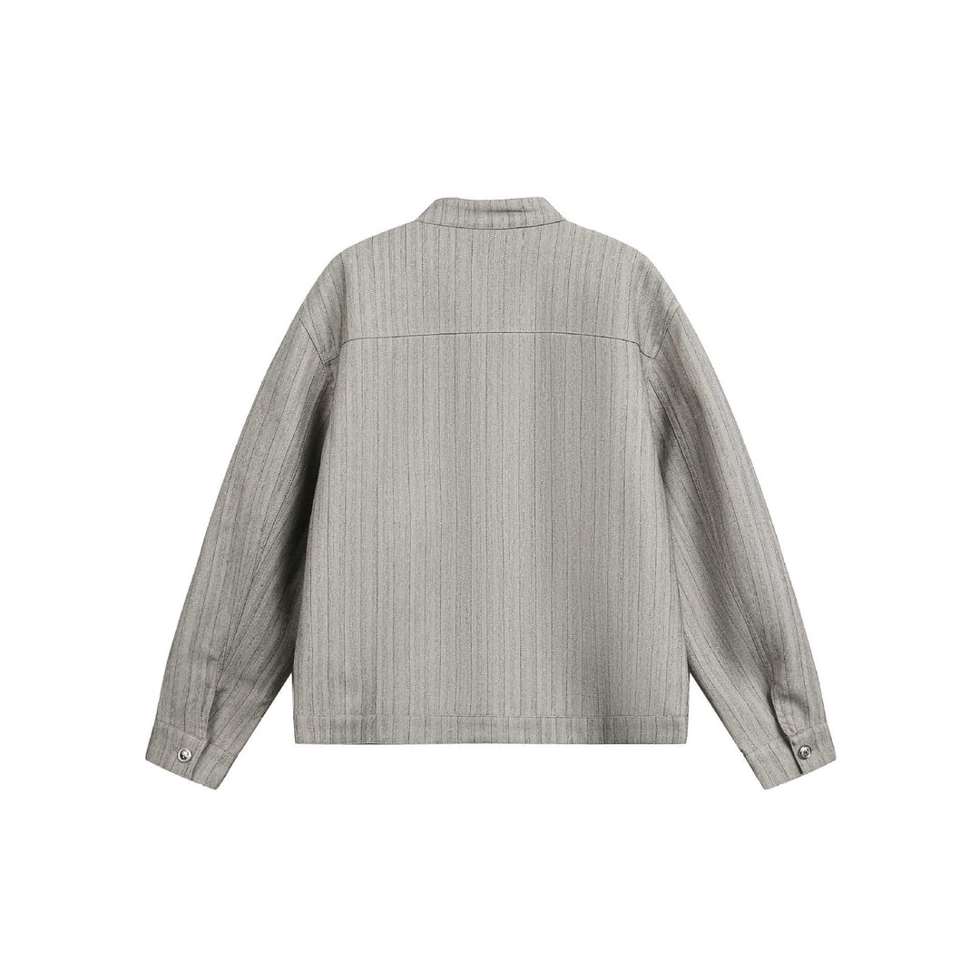Unisex Oversize-Blouson im Workwear‑Stil mit Stehkragen und Knopfleiste Drune