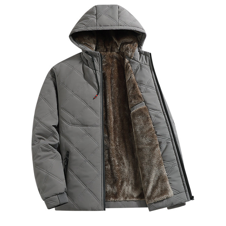 Herren Wattierte Steppjacke mit Kapuze Drune