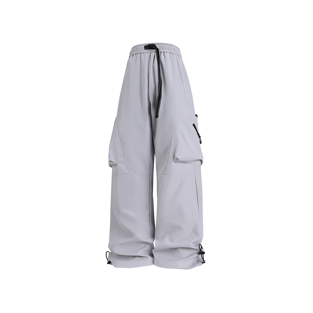 Herren Baggy-Cargo-Hose im Tech-Utility-Stil mit großvolumigen Klapptaschen, elastischem Bund und verstellbarem Kordelsaum Drune