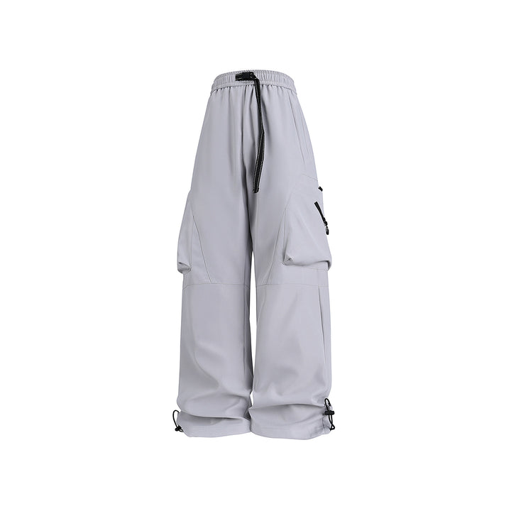 Herren Baggy-Cargo-Hose im Tech-Utility-Stil mit großvolumigen Klapptaschen, elastischem Bund und verstellbarem Kordelsaum Drune