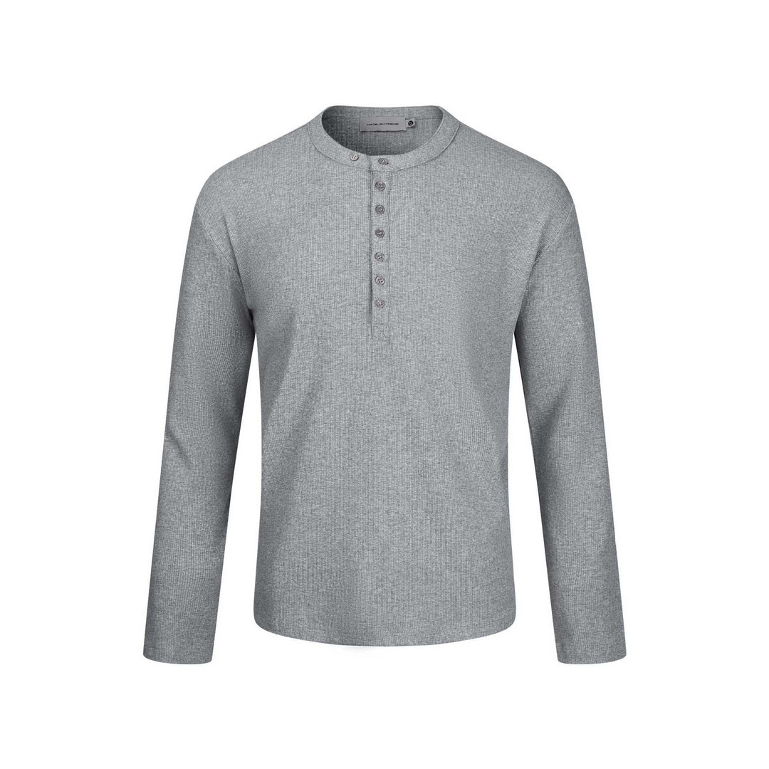 Herren Thermo-Waffelshirt mit Henley-Knopfleiste Drune