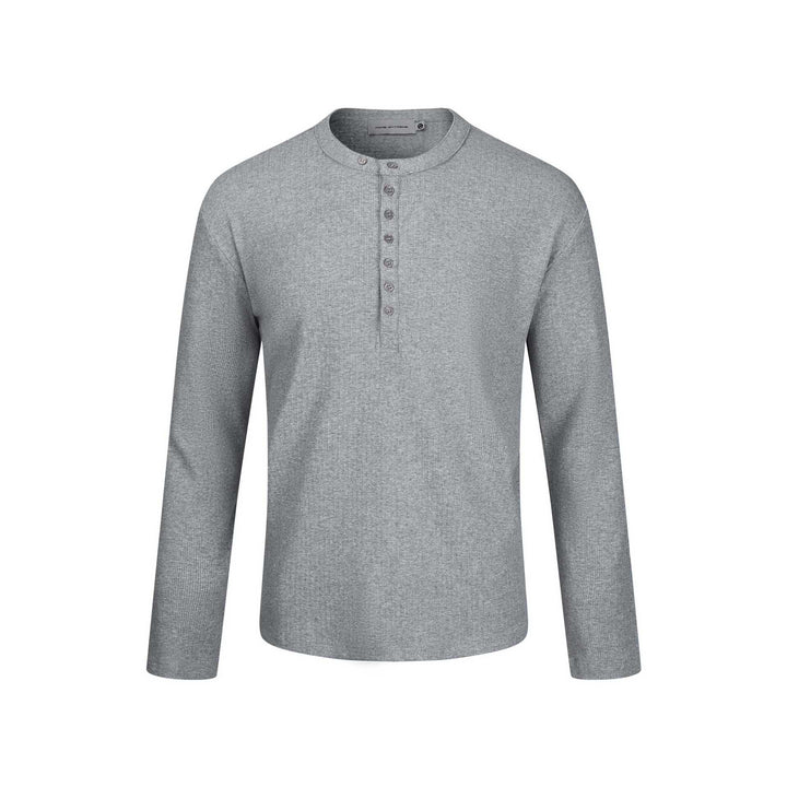 Herren Thermo-Waffelshirt mit Henley-Knopfleiste Drune