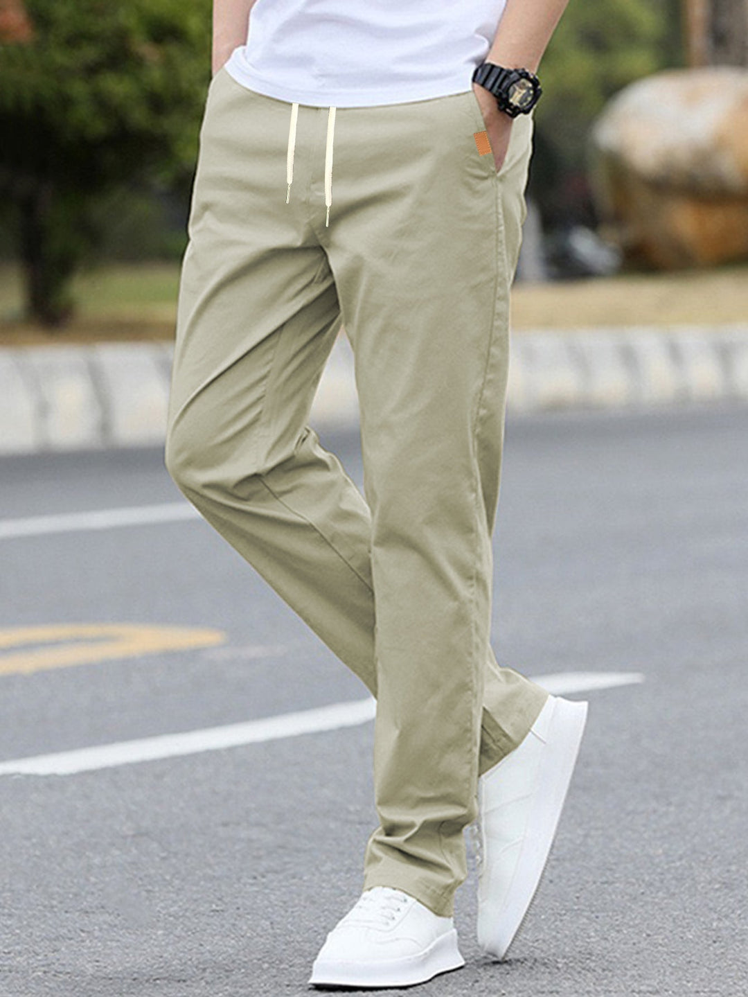 Herren Freizeit-Hose mit atmungsaktivem Material und elastischem Bund Drune