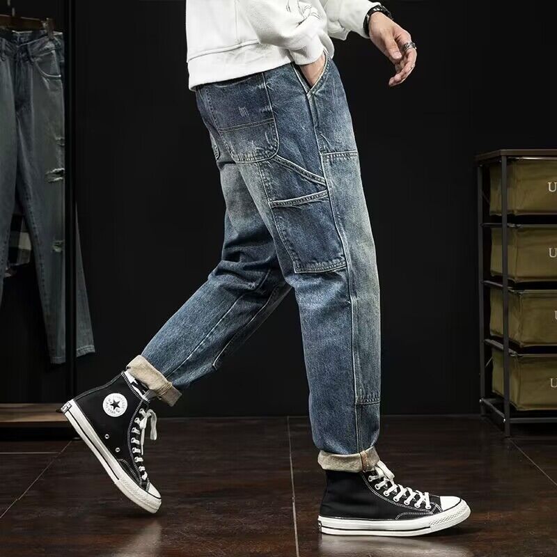 Herren Lässige Utility Jeans Drune