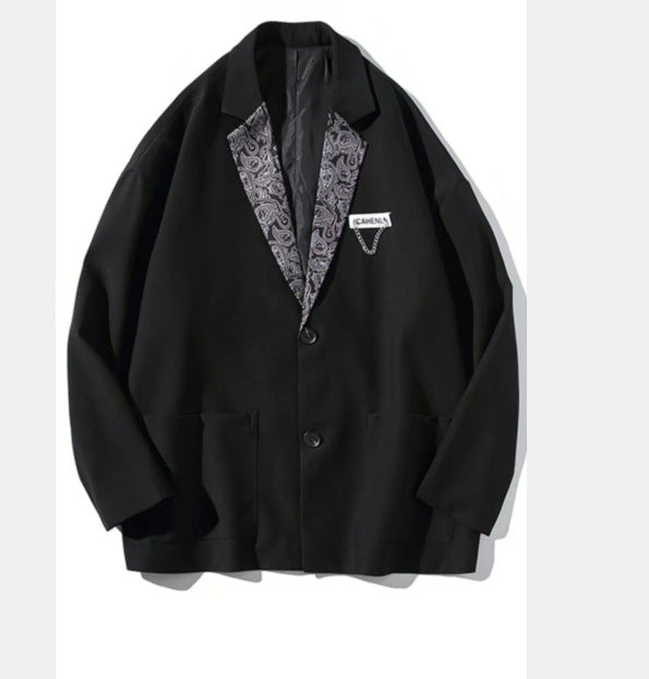 Damen Modischer Blazer mit Paisleymuster Drune
