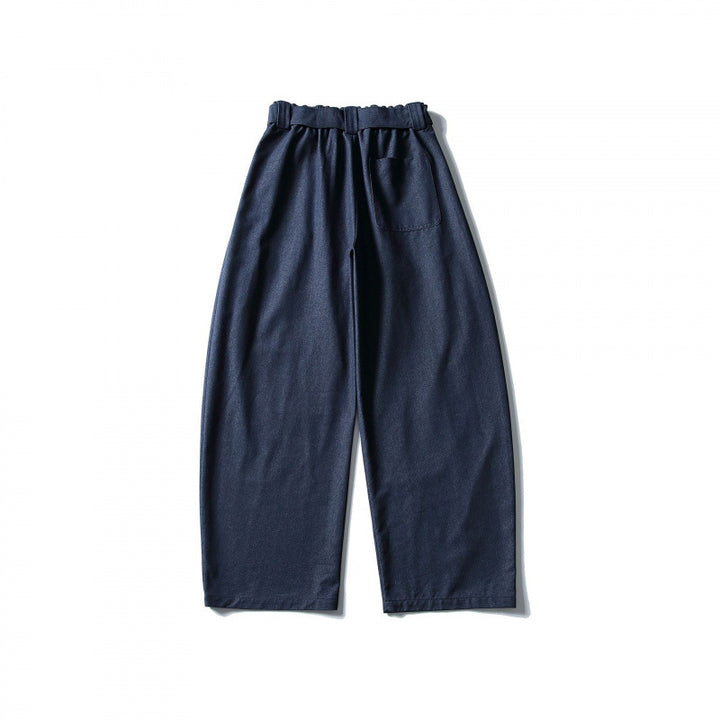 Damen Ballon-Hose mit weitem Bein, hohem Bund und Bindegürtel Drune