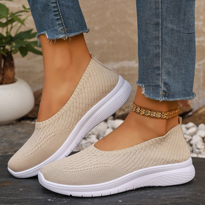 Damen Elastische Slip-On Sneakers mit Komfortsohle Drune