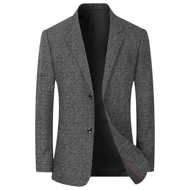 Herren Business-Casual Sakko mit Glencheck und leichtem Stretch Drune
