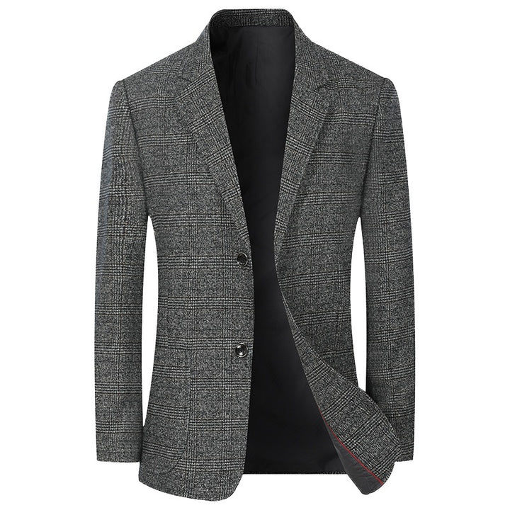 Herren Business-Casual Sakko mit Glencheck und leichtem Stretch Drune