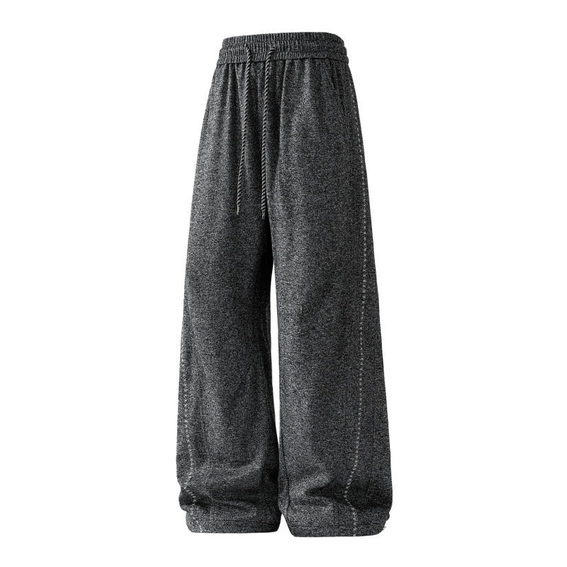 Damen weite Lounge-Sweatpants mit elastischem Kordelbund und dekorativer Seitennaht Drune