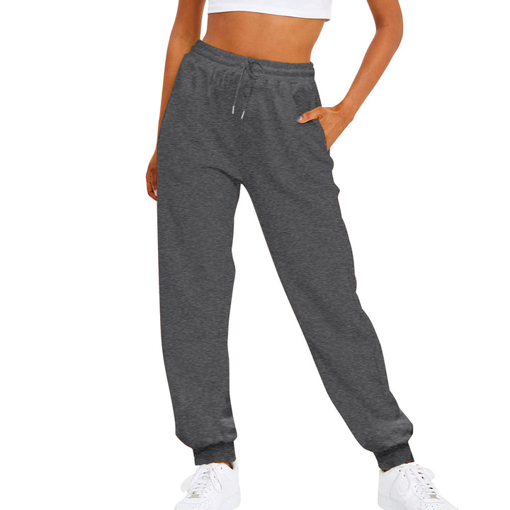 Damen nan komfortable Jogginghose mit Kordelzug Seitentaschen und geripptem Knöchelabschluss Drune