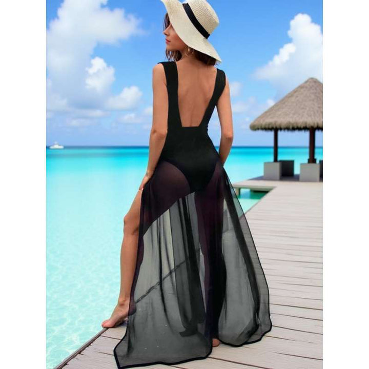 Damen Strandkleid mit eleganter Applikation Drune