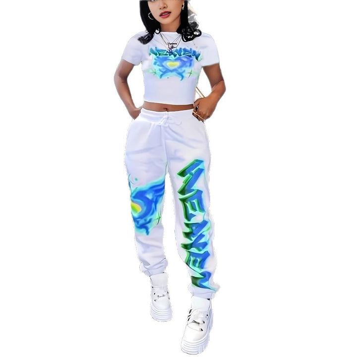 Damen Grafikdruck Lounge-Set Drune